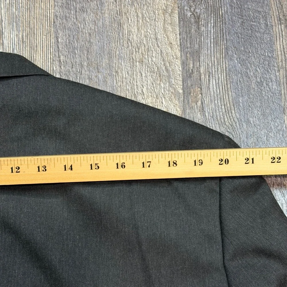 John Henry Blazer Mens 42 Charcoal Gray 2 Button Modern Sport Coat Jacket
